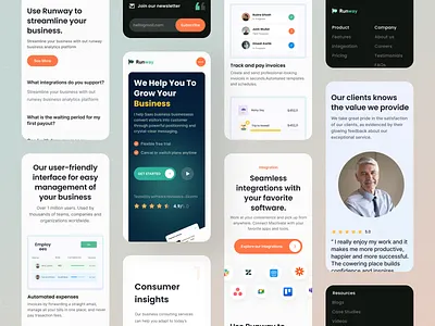 Business Management SaaS Website - Responsive branding business design homepage landing landing page landingpage management modern responsive saas ui uiux ux web web design web ui webdesign website website design