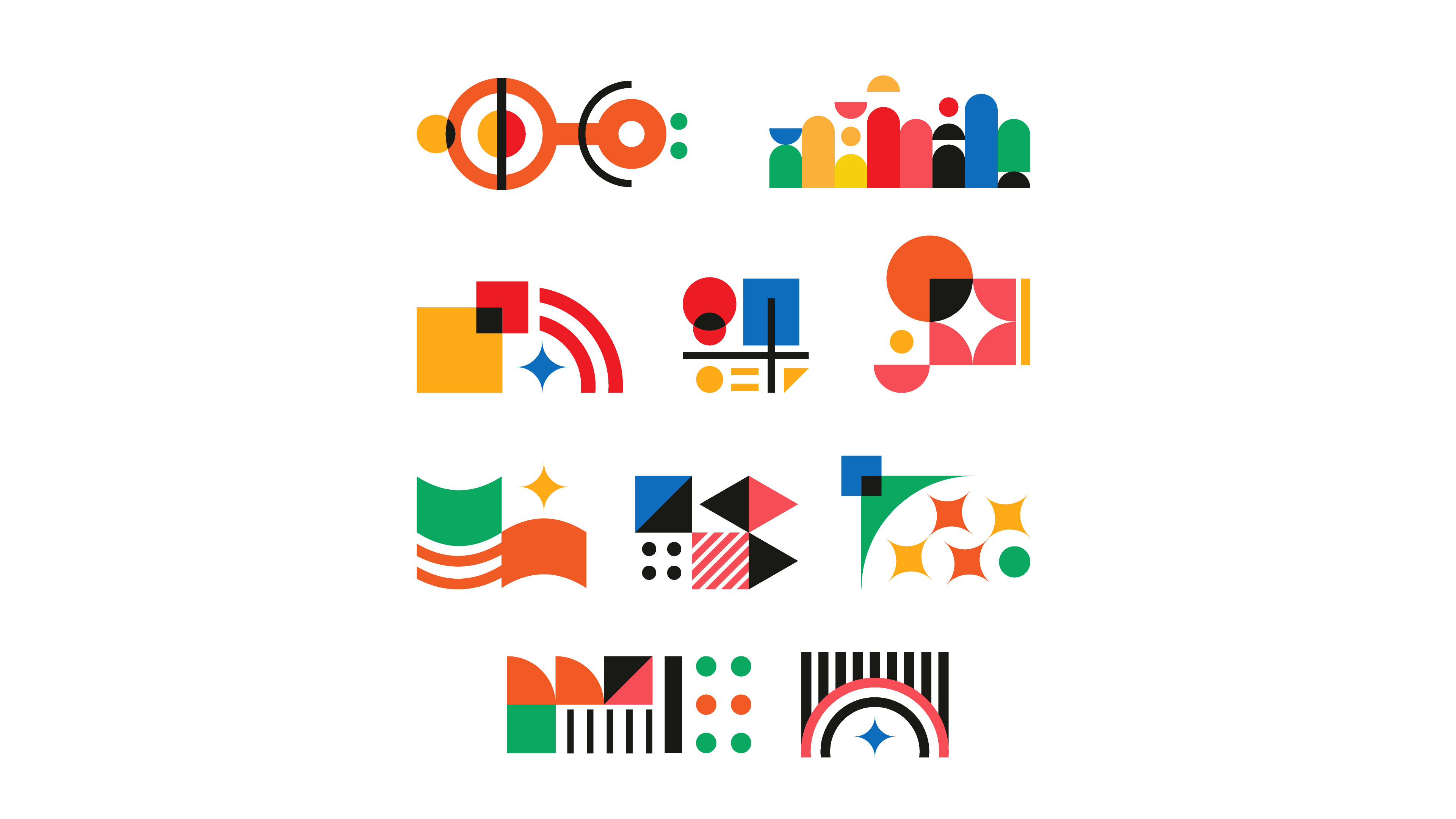 Unicorn Geometry bauhaus graphic design illustration rainbow therapy ui unicorn vector