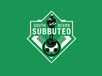South Devon Subbuteo Logo treatment branding football illustration logo