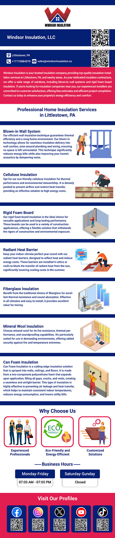 Windsor Insulation, LLC graphic design infographics