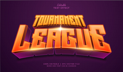 Text Effect Tournament League basketball headline text effect