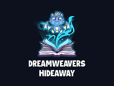 Dreamweavers Hideaway animal logo book branding cartoon cute design dragon esport logo fantasy graphic design icon illustration illustration art logo magic mascot mascot logo motion graphics ui