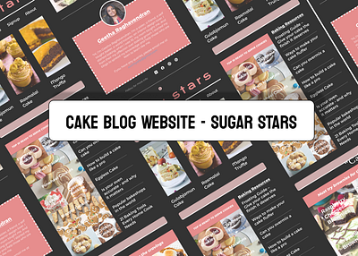 Baking Blog Website Design- "SUGAR STARS" ui