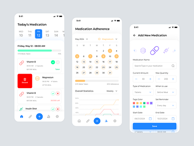 Medication Reminder - Project app design ios medical mobile product design project reminder ui ux