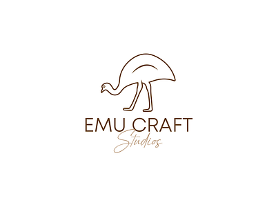 EmuCraft Studios Logo art branding craft design design emu graphic design illustration illustrator logo studio art vector