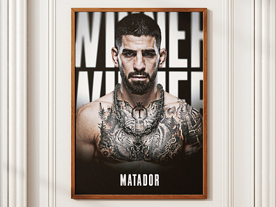 UFC Poster fightnight graphic design graphic poster ilia topuria matador poster poster design sport art sport poster ufc ufc poster