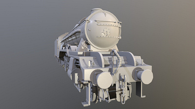 Steam Train (Animated, WIP) 3d cabin flying scotsman game art hard surface locomotive old props realism steam steam train train vehicle
