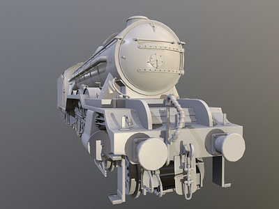 Steam Train (Animated, WIP) 3d cabin flying scotsman game art hard surface locomotive old props realism steam steam train train vehicle