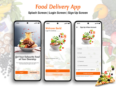 Splash Screen | Login Screen | Sign Up Screen user experience