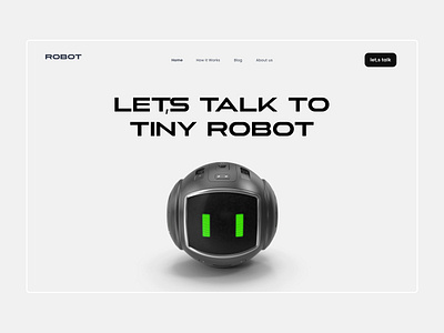 AI Tiny Robot 3d ai ai assistant animation brand human illustration product design robot talking robot ui web design