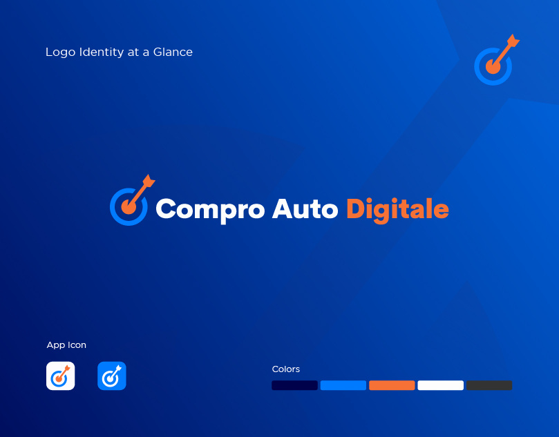 Compro Auto Digitale Brand Identity app logo auto logo automobile logo automotive logo brand guidlines brand identity brand logo brand manual brand style guide branding brandng design corporate identity design graphic design logo logo design logo designer logo icon logo mark minimal logo