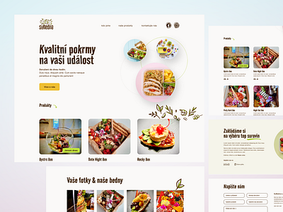 Clean UI template for catering project clean design minimal wix