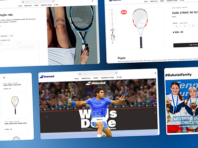 UX/UI – Babolat website clean sport tennis website
