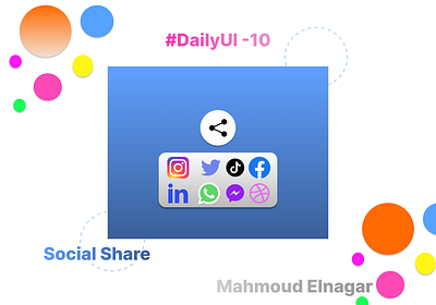 #DailyUI - Social Share graphic design ui