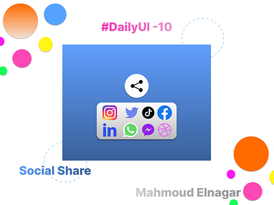 #DailyUI - Social Share graphic design ui