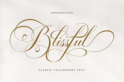 Blissful Classic Calligraphy calligraphy calligraphy font calligraphy script logo logo design logo mockup logo template modern calligraphy modern calligraphy font poster
