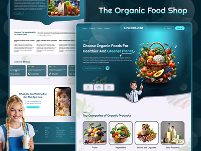 Organic Shop Website Design figma