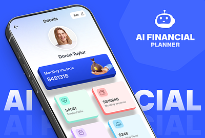 AI Financial Planning App UI Design ai app ui financial planning graphic design ui ux