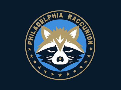 Philadelphia Raccunion Badge Design adobe illustrator badge badge design design graphic design logo philadelphia union print design sticker design t shirt t shirt design typography vector