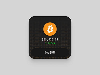 Buy BTC Widget bitcoin btc buy ios stock ui widget