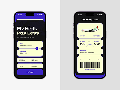 Flight Booking App Design Concept app booking concept design flight interface ios iphone jet plane ui ux