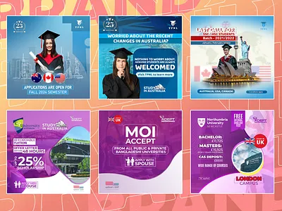 Study Abroad | Social Media Post | Design branding graphic design social media social media design static static design study abroad study abroad social media