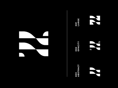 N logo design concepts black brand branding bw design energy geometric graphic graphic design icon identity logo mark n symbol vector wave