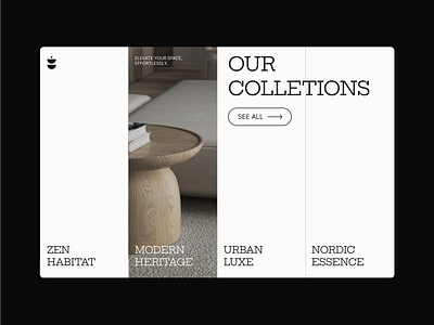 Furniture | Web Concept branding design e commerce figma furniture landing page modern motion typography ui website