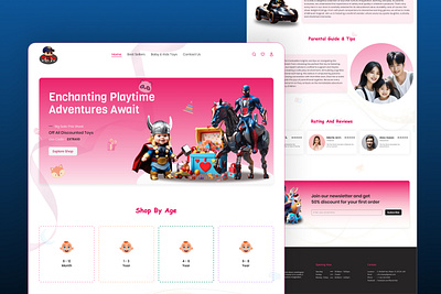 Baby Toy Shop Website Sample user experience