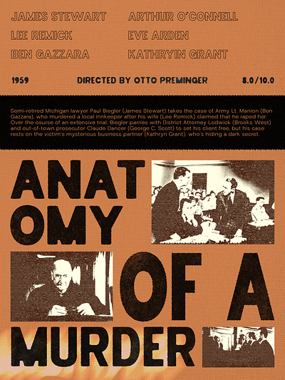 ANATOMY OF A MURDER POSTER design graphic design poster