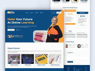 E-Learning / Course Selling Website Design user experience