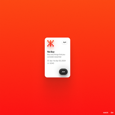 Wardrobe — Challenge Card design figma minimal product design ui ui design ux uxui