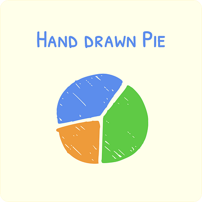 Slice by Slice: A Pi Chart design hand drawn illustration minimal