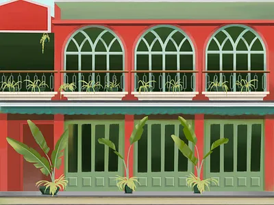 The cafe illustration
