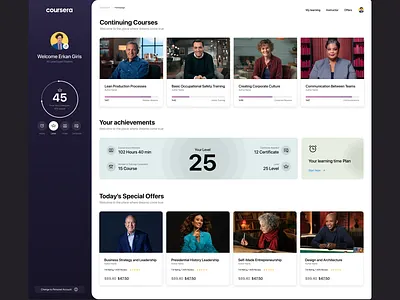 Online Education Website UI course education online course