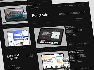 Inneraktive - Project Page agency barkahlabs clean dark design agency digital digital agency landing page minimal portfolio project project page showcase ui ui design web web design