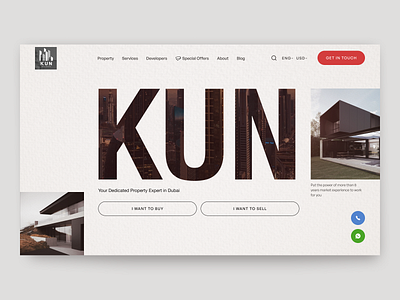 KUN – Dubai Real Estate UI/UX design ui ux