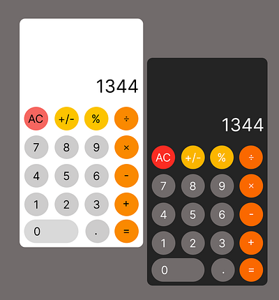 Calculation interface calculation calculator dark and light ui uidaily