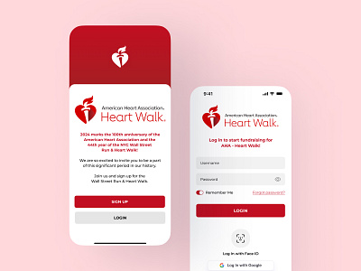 AHA Heart Walk Redesign branding figma ui ux