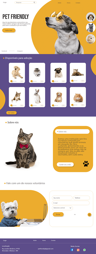 Pet Friendly - Web site adobexd design graphic design ui ux