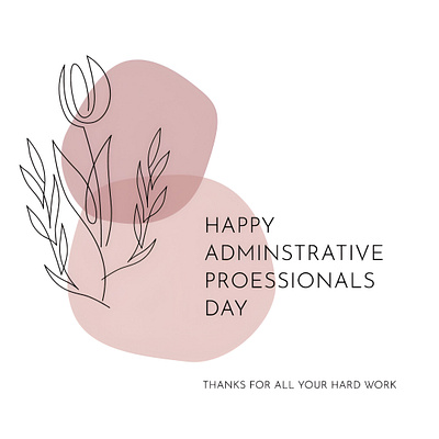 Boho happy administration professionals day poster boho style design graphic design happy administration day illustration poster vector