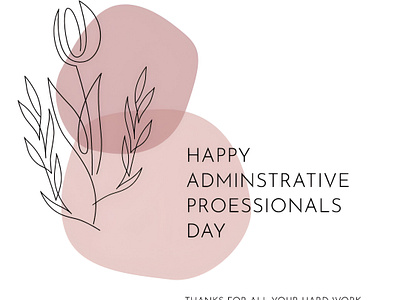 Boho happy administration professionals day poster boho style design graphic design happy administration day illustration poster vector