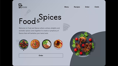 Food and Spices - Carousel Animation animation carouselslider interactivedesign restaurantmenu ui ux visualdesign webdesign