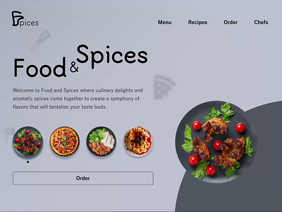 Food and Spices - Carousel Animation animation carouselslider interactivedesign restaurantmenu ui ux visualdesign webdesign