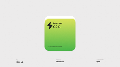 ●Battery widget — Saberali.co app ui branding dashboard design design system illustration ios minimal mobile mobile app saber saber ali ui widget widget bar