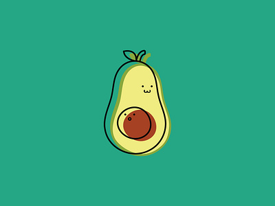 Avocado. avo avocado character cute design face food graphic design greeting cards illustrated illustration minimal simple veg vegetable
