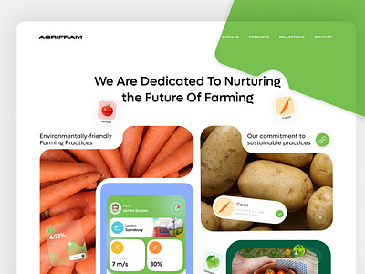 AGRIFRAM- Agriculture Landing Page agri design farm ui ux web webdesign