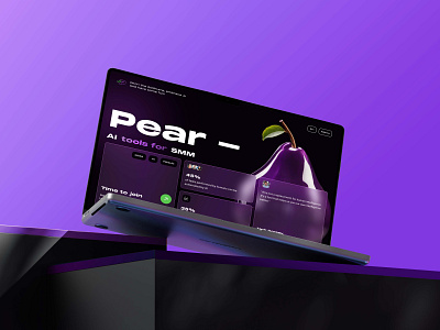 Pear - AI tools for SMM / website design ai bento darck pear smm smm design tools