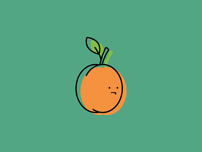 Apricot. apricot character cute design face food fruit graphic design greeting cards illustrated illustration minimal orange simple