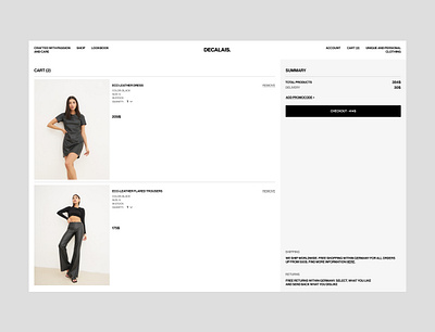 DECALAIS | E-commerce e commerce online store ui user experience user interface ux uxui uxui design website website design